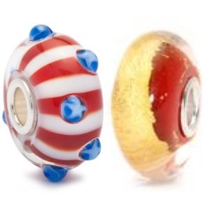 Trollbeads Root Chakra & Star Spangled Charm Beads